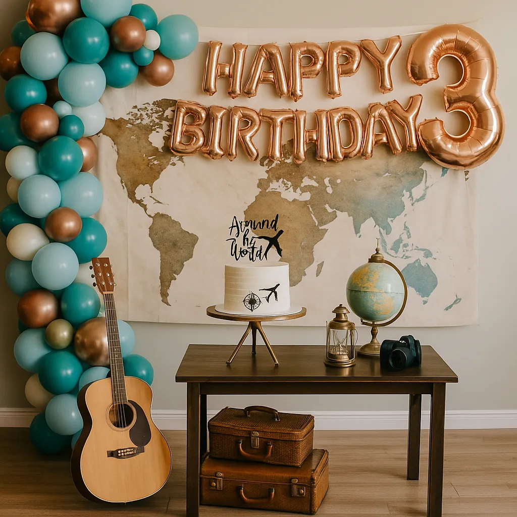 تم تولد شخصی‌سازی‌شده با المان‌های سفر، موسیقی و دکور خاص